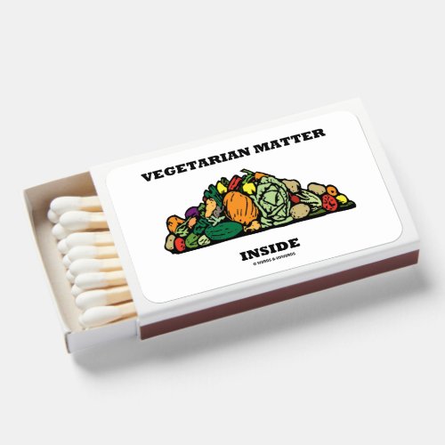 Vegetarian Matter Inside Pile Of Vegetables Matchboxes