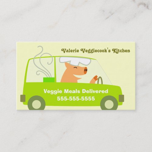 Vegetarian Meal Delivery Business Business Cards
