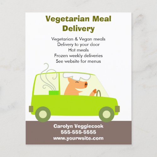 Vegetarian Meal Delivery Service Flyer