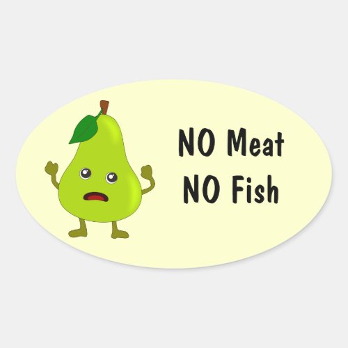 Vegetarian means No Meat No Fish Food Labels Pear
