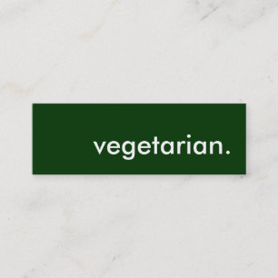 vegetarian. mini business card