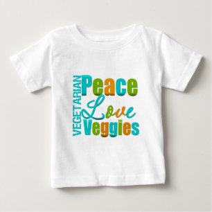 Vegetarian Peace Love Veggies Baby T-Shirt