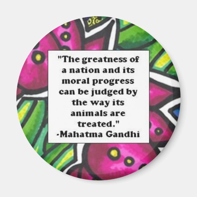 Vegetarian Quote Magnet (Front)