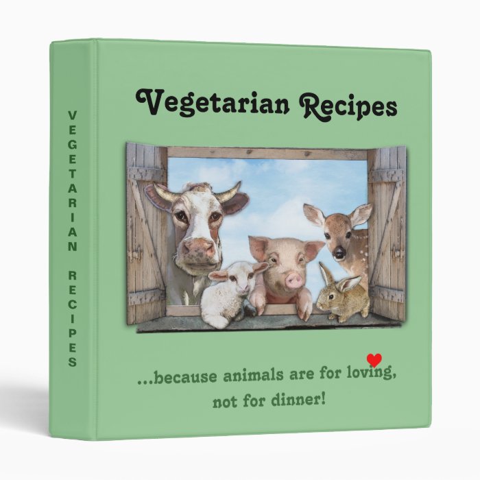 Vegetarian Recipes 3 Ring Binder