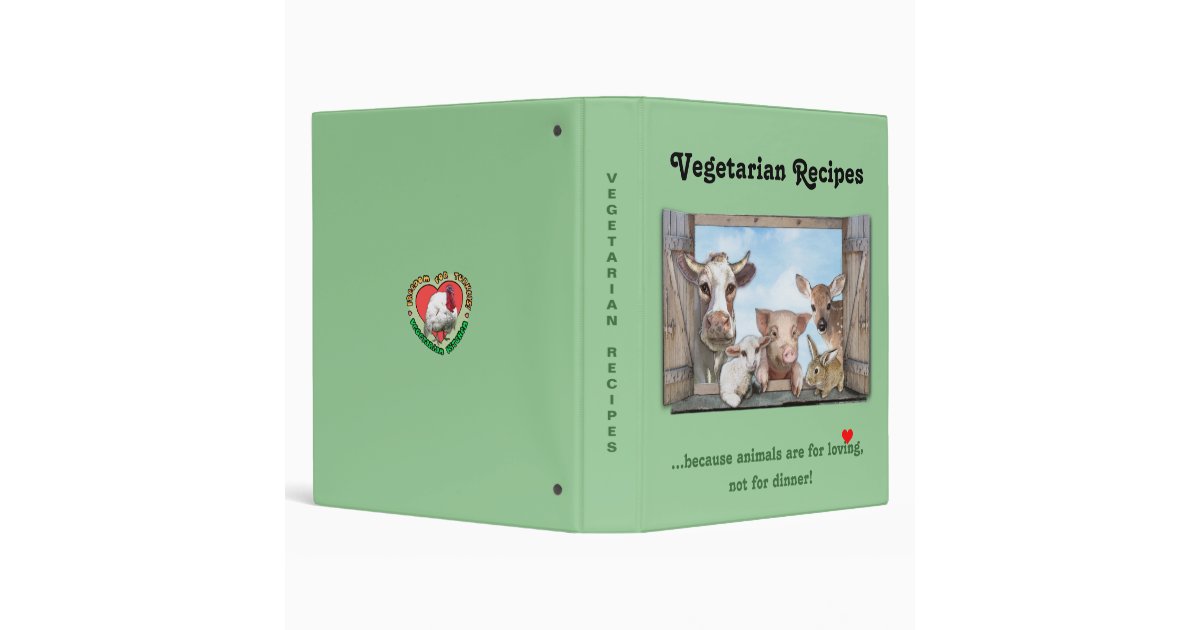 Vegetarian Recipes Binder Zazzle