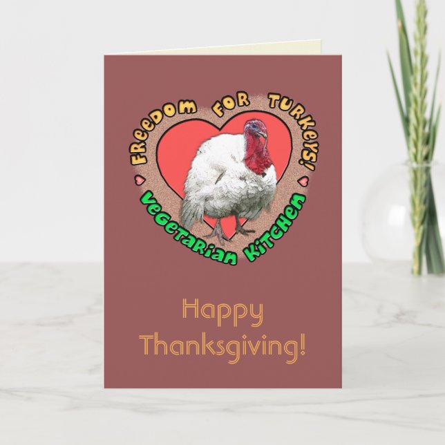 Vegetarian Thanksgiving Holiday Card (Front)