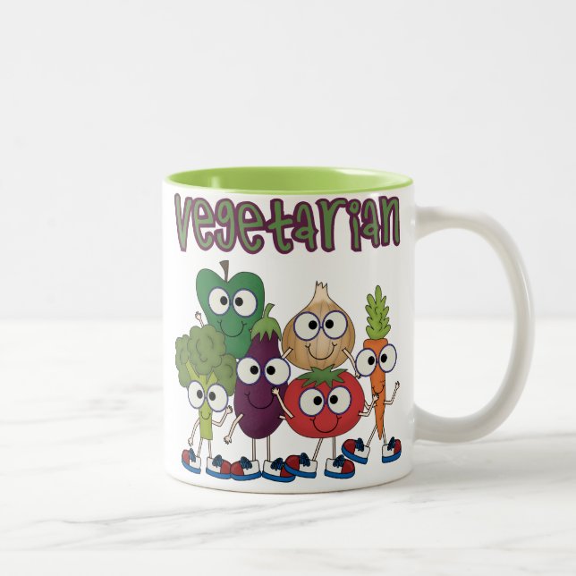 Vegetarian Two-Tone Coffee Mug (Right)