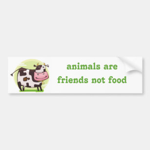 vegetarian vegan bumper sticker