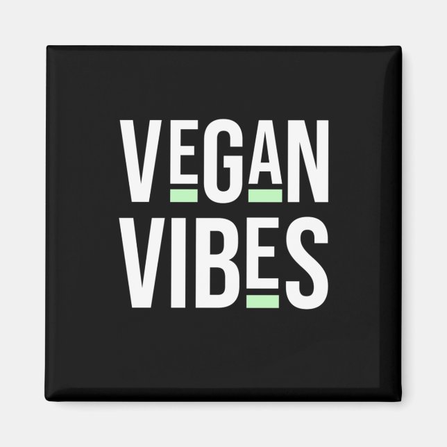 Vegetarian Vegan Vibes Magnet (Front)