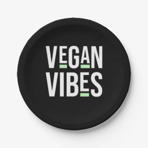 Vegetarian Vegan Vibes Paper Plates