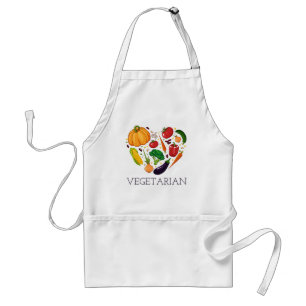 Vegetarian Vegetable Heart Adult Apron