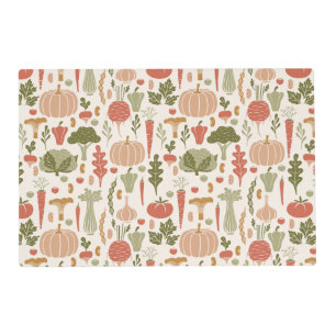 Vegetarian Vegetable Herbs Pattern Placemat