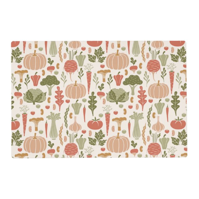 Vegetarian Vegetable Herbs Pattern Placemat (Front)
