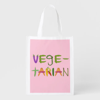 Vegetarian Vegetables Reusable Grocery Bag