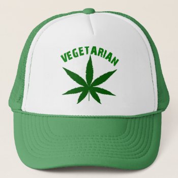 Vegetarian Vegetarians Veggie  Trucker Hat by Boopoobeedoogift at Zazzle