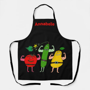 Vegetarian Veggies Rock Personalize Apron