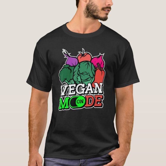 Vegetarian Vibes Vegan Mode On World Vegetarian Da T-Shirt (Front)