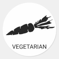 Vegetarian Wedding Meal Choice Classic Round Sticker