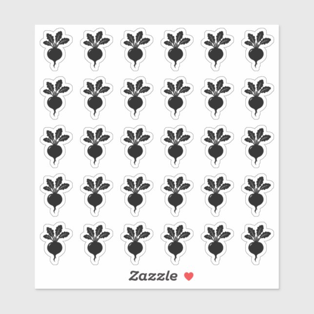Vegetarian Wedding Place Card Meal Menu Choice Sticker (Sheet)