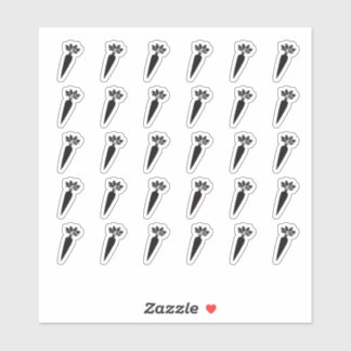 Vegetarian Wedding Place Card Meal Menu Choice Sticker