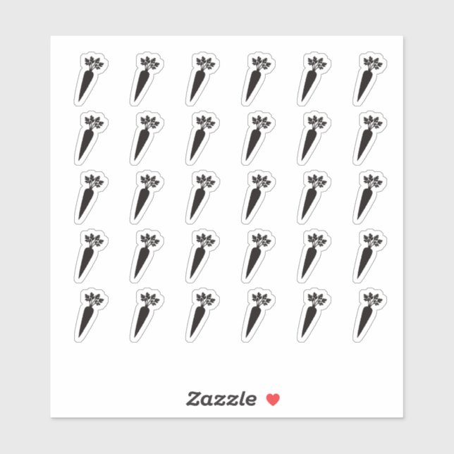 Vegetarian Wedding Place Card Meal Menu Choice Sticker (Sheet)