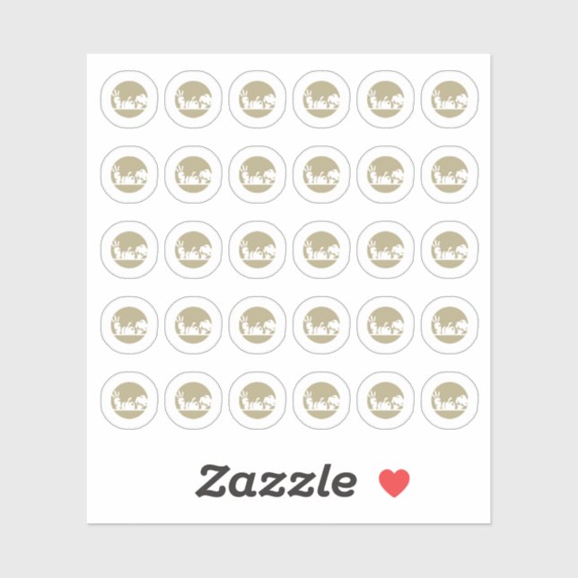 Vegetarian Wedding Place Cards Meal Choice  Sticker (Sheet)
