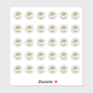 Vegetarian Wedding Place Cards Meal Choice Sticker