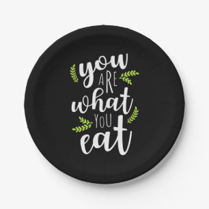 Vegetarian You Are What You Eat Paper Plates