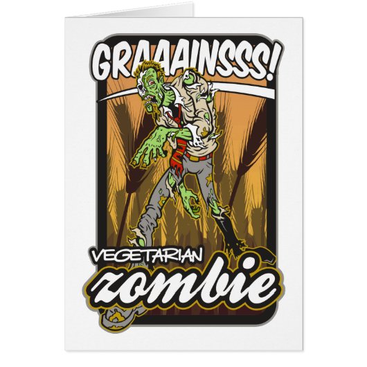 Vegetarian Zombie Cards (Front)