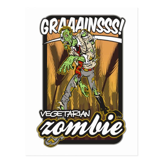Vegetarian Zombie Postcard