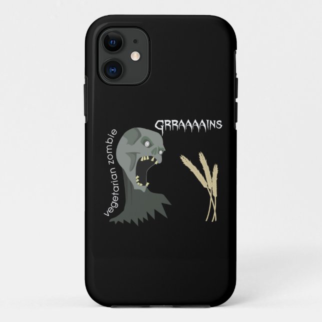 Vegetarian Zombie wants Graaaains! Case-Mate iPhone Case (Back)
