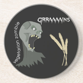 Vegetarian Zombie wants Graaaains! Drink Coaster