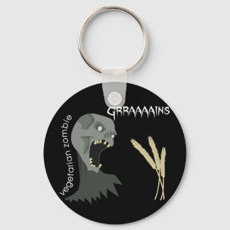 Vegetarian Zombie wants Graaaains! Keychain
