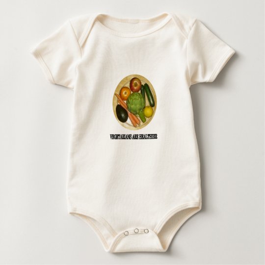 Vegetarians are healthier baby bodysuit