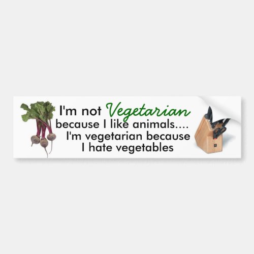 vegetarians on the hunt bumper sticker
