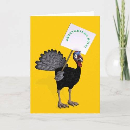 Vegetarians Rule Holiday Card