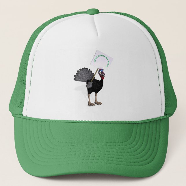 Vegetarians Rule! Trucker Hat (Front)