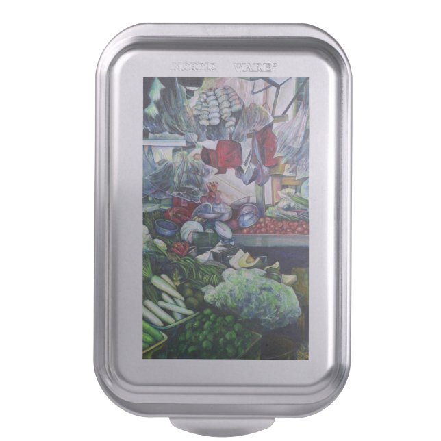 Vegetatian Club Meets Here Cake Pan (Front Vertical)