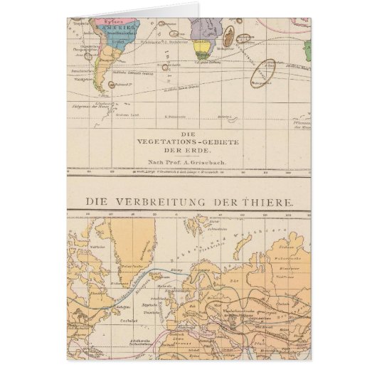 Vegetationsgebiete, Thiere Atlas Map Cards (Front)