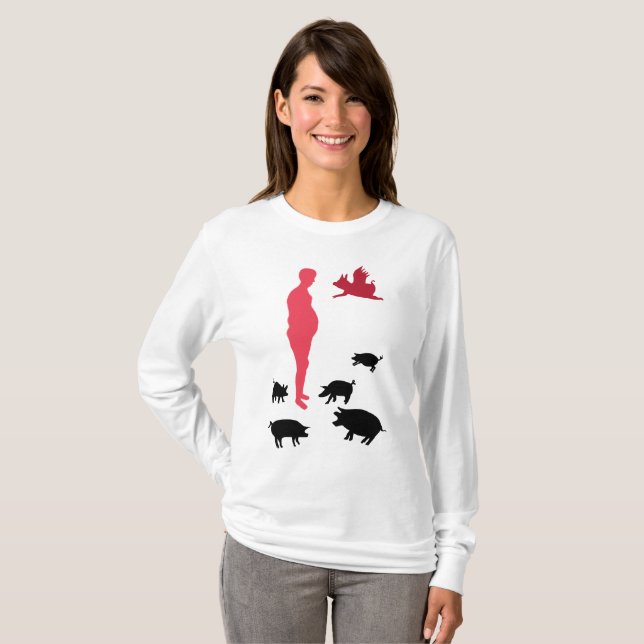 Vegeterian Women's Long Sleeve T-Shirt (Front Full)