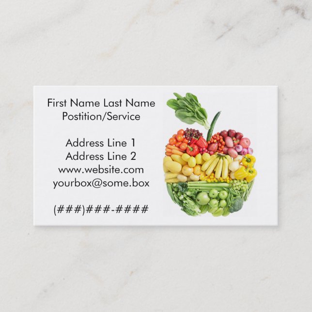 Veggie Apple Business Card (Front)