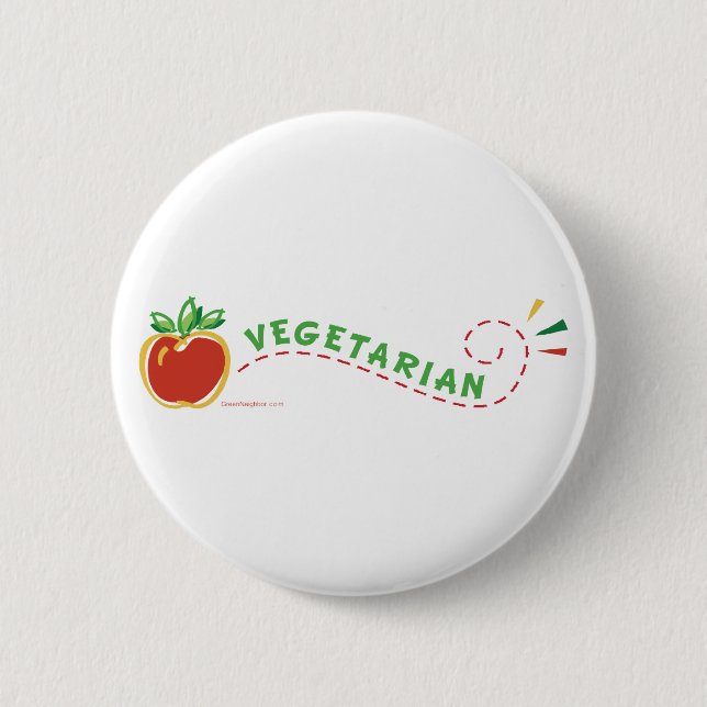 Veggie Apple Pinback Button (Front)