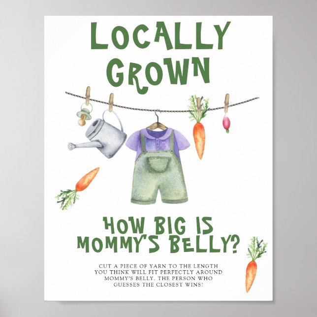 veggie baby - how big is mommy's belly game poster (Front)