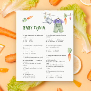 Veggie baby shower Baby Trivia   Baby Shower Game