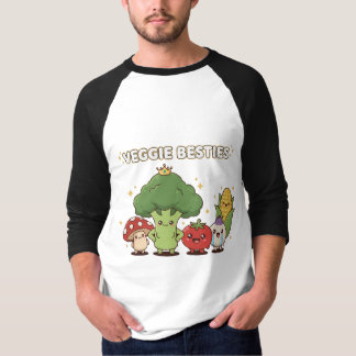 Veggie Besties | Cute Kawaii Cartoon Vegetable T-Shirt