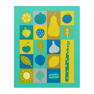 Veggie Blocks I Acrylic Print