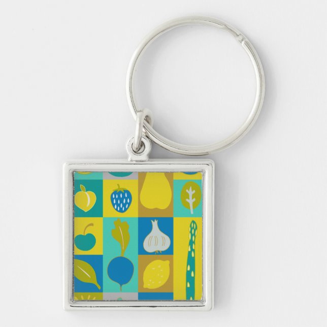 Veggie Blocks I Keychain (Front)