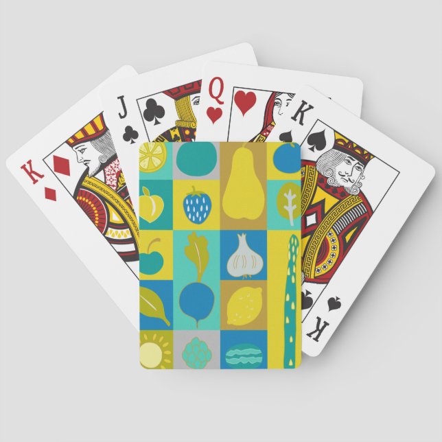 Veggie Blocks I Poker Cards (Back)