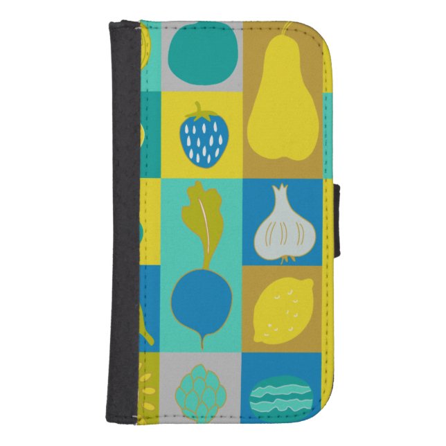Veggie Blocks I Samsung Galaxy Wallet Case (Front)