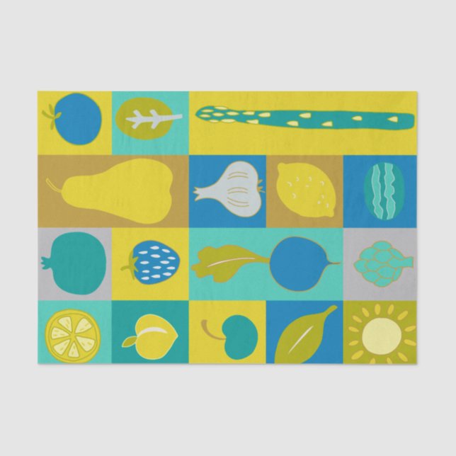 Veggie Blocks I Tissue Paper (Front)